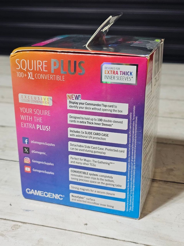 Gamegenic SEALED Squire Plus 100+ XL Convertible Deck Box - photo 3