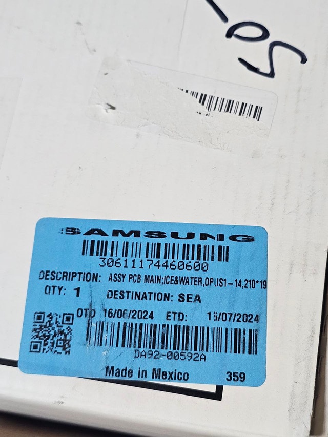 Samsung DA92-00592A Genuine OEM Main Control Board - photo 4