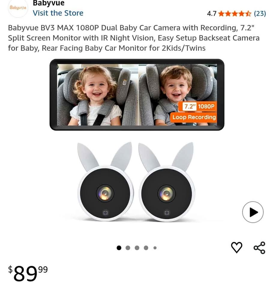 Dual Camera Baby Monitor and Screen - New