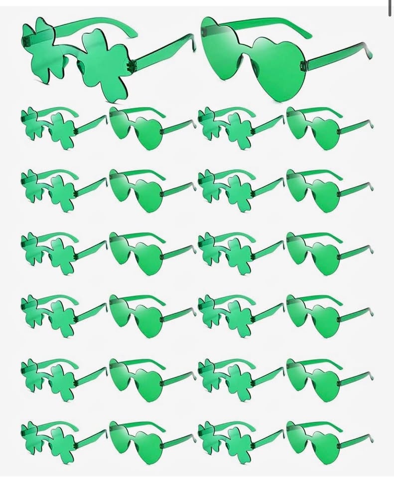 St. Patricks Day Shamrock Sunglasses, 24 PCS