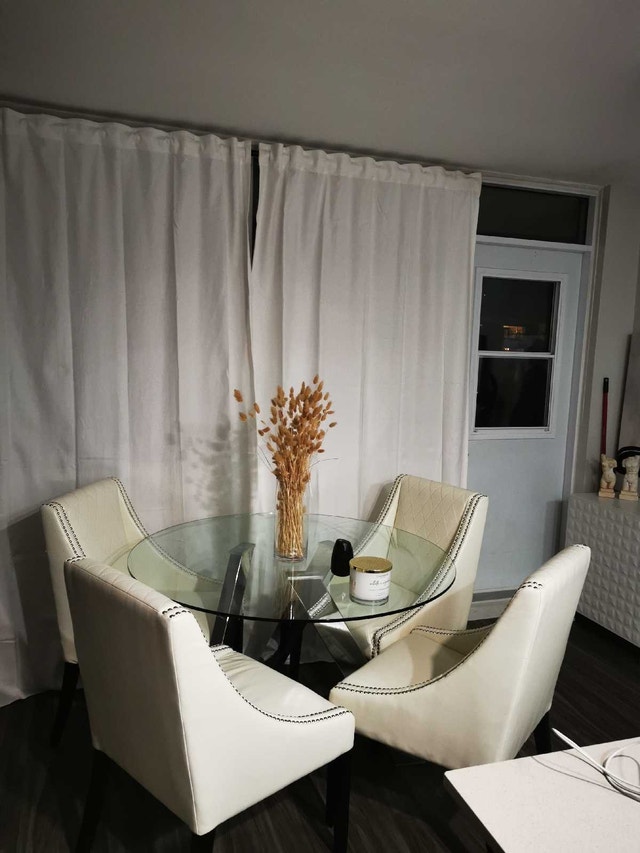 Glass Round Dining Table