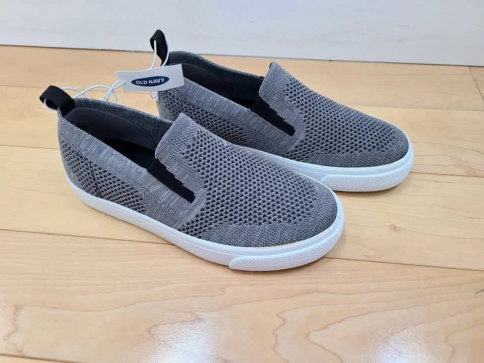 Brand New Old Navy Grey Slip-on Shoes - Size 12T thumbnail