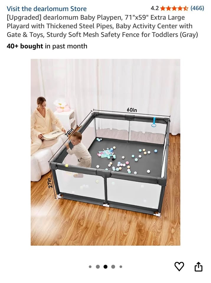 Extra Large Baby Playpen – 71” x 59” – Excellent Condition