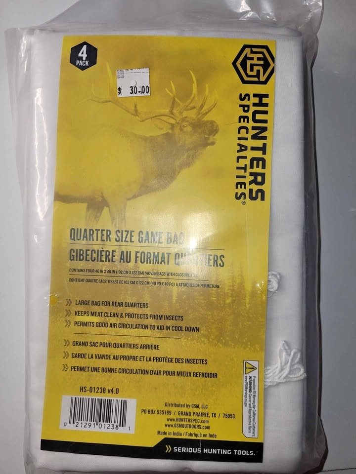 Hunters Specialties Game Bags 4 Pack 40x48 for Quarters