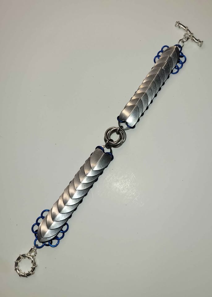 Stunning Handmade Scale and Chainmaille Bracelet - photo 2