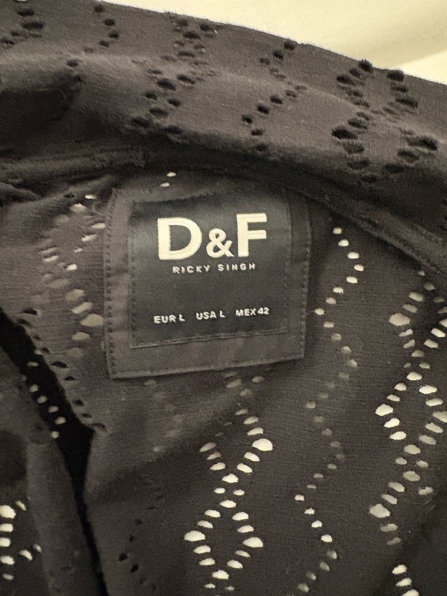 Denim & Flower Black Textured Short Sleeve Shirt - photo 2