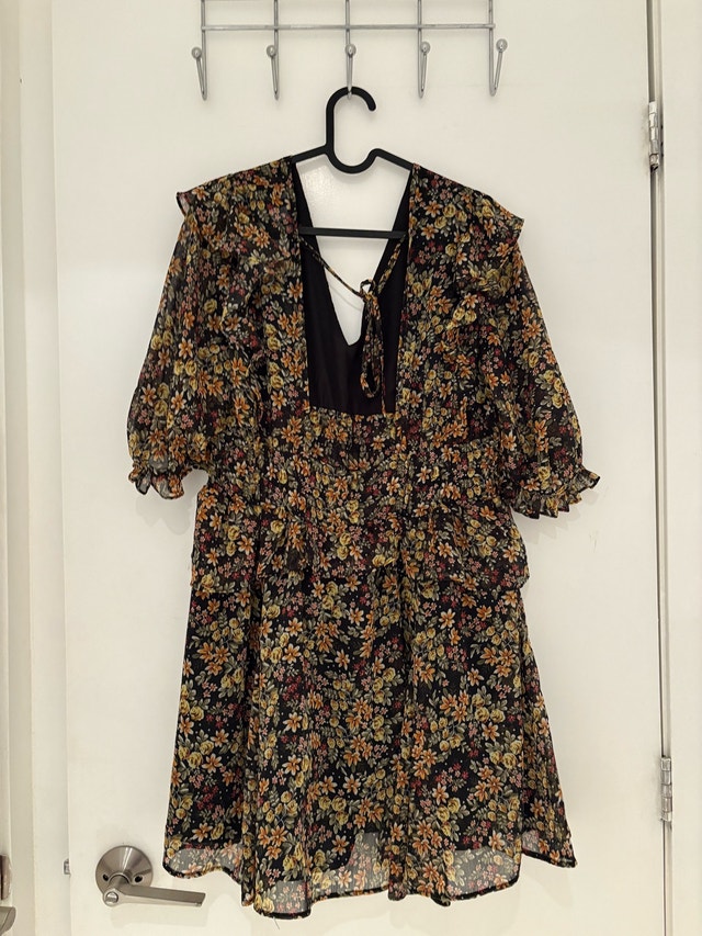 Topshop Black Floral Mini Dress - photo 2