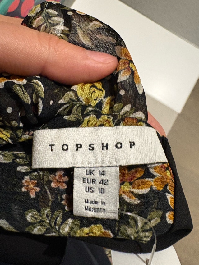 Topshop Black Floral Mini Dress - photo 3