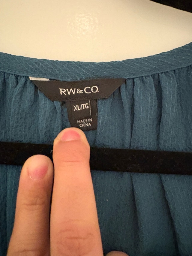 RW&CO. Teal Blouse with Puffy Sleeves - photo 2
