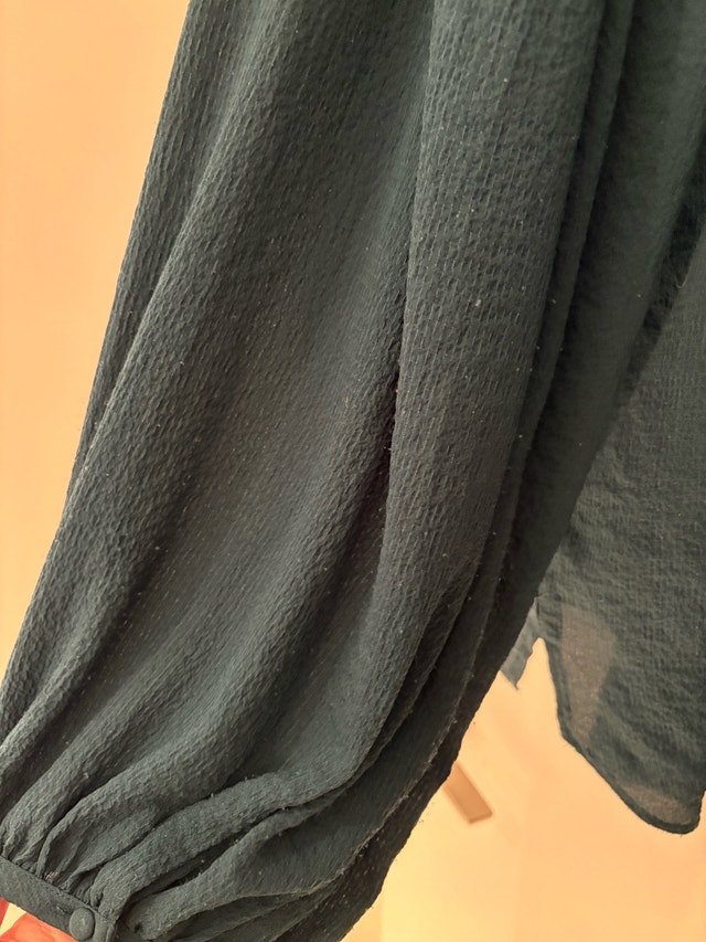 RW&CO. Teal Blouse with Puffy Sleeves - photo 4
