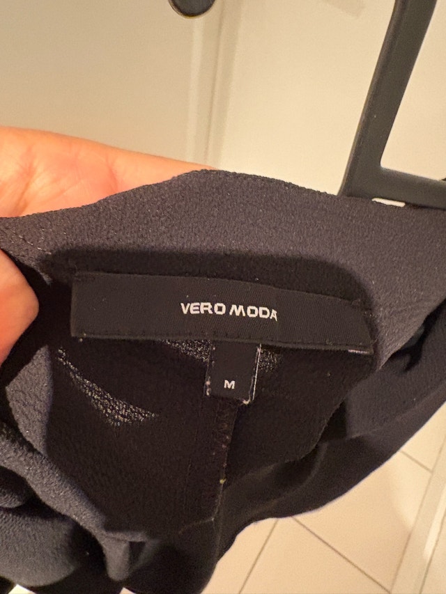Vero Moda Black Blouse with Side Ties - photo 2