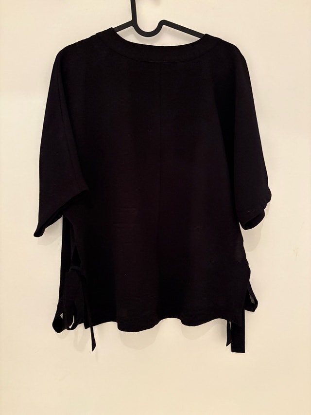 Vero Moda Black Blouse with Side Ties - photo 4