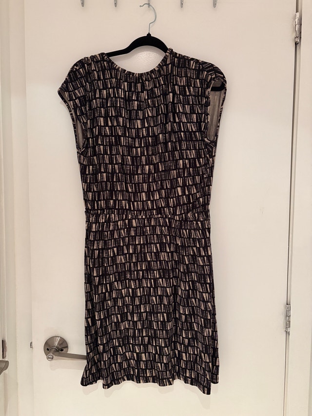 Reitmans black and cream midi dress (Large) - photo 3