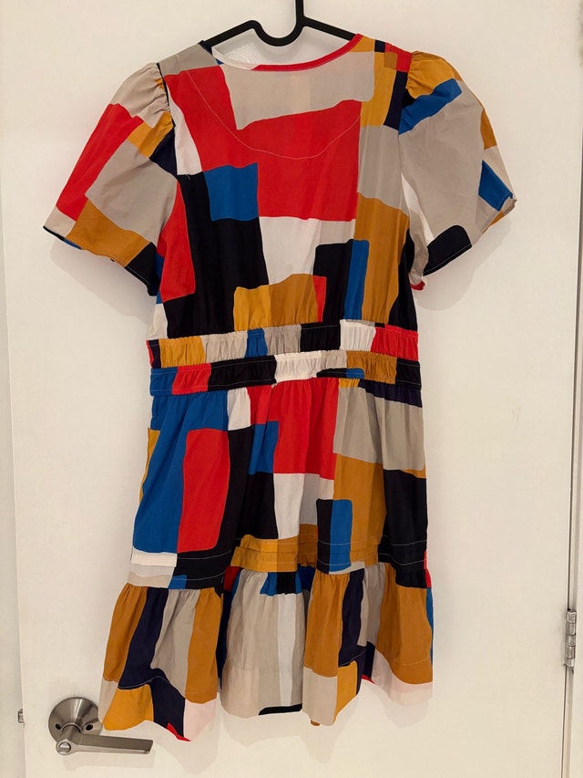Anthropologie Multicolor Geometric Dress (with pockets!) - photo 2