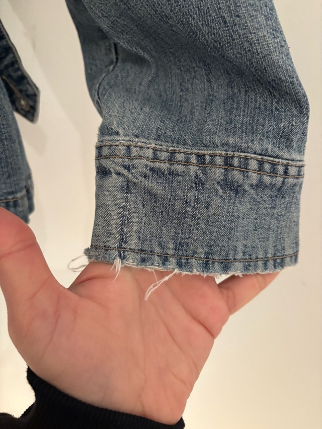 Women’s distressed denim jacket Size 14 - photo 5