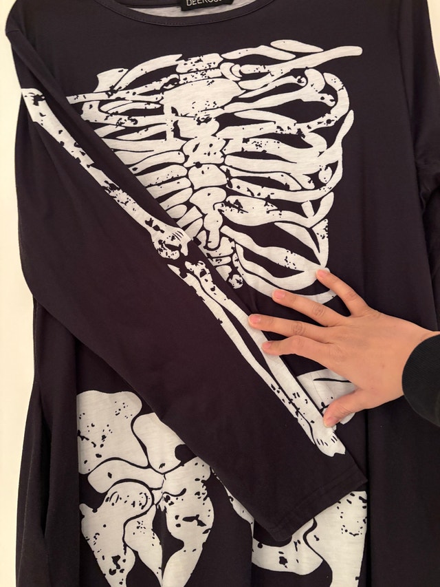 Long sleeve Skeleton Dress w/ pockets - perfect for Halloween! - photo 3