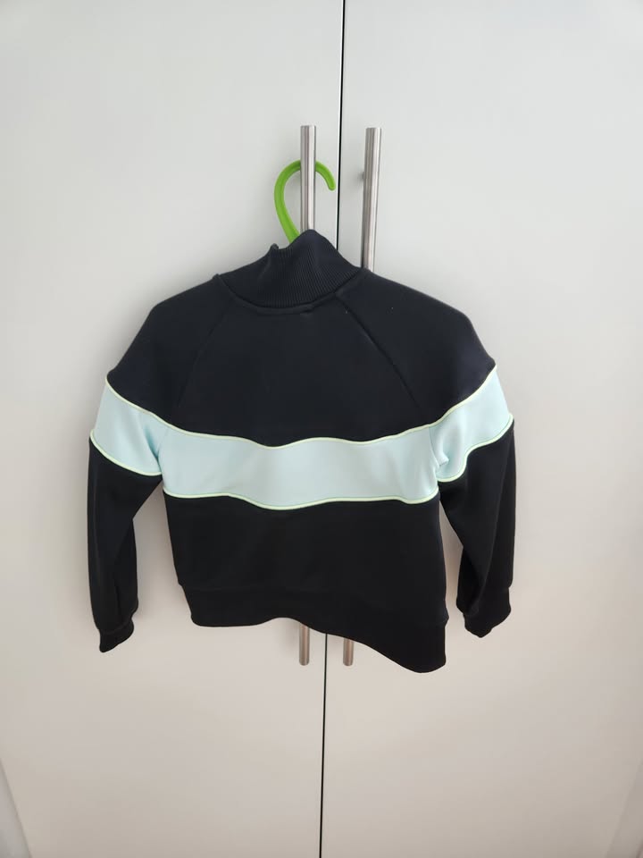Nike Kids Black & Teal Heritage Jacket - Size Small - photo 2