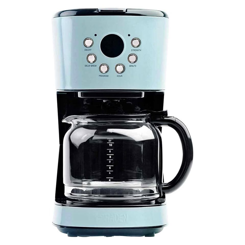 HADEN HERITAGE 12-Cup Programmable Retro Coffee Maker - Turquois