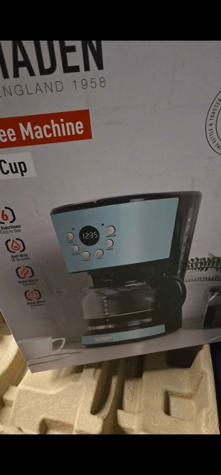 HADEN HERITAGE 12-Cup Programmable Retro Coffee Maker - Turquois - photo 5