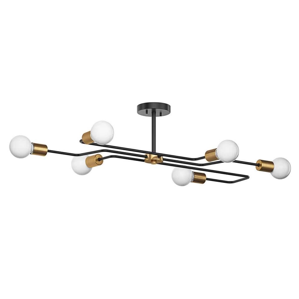 Makbel 6-Light Dimmable Semi-Recessed Ceiling Light - photo 2