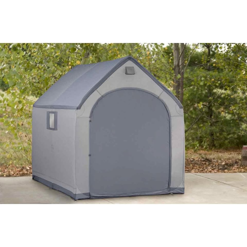 Portable nylon storage shed, 6 ft W x 7.5 ft D by Flowerhouse