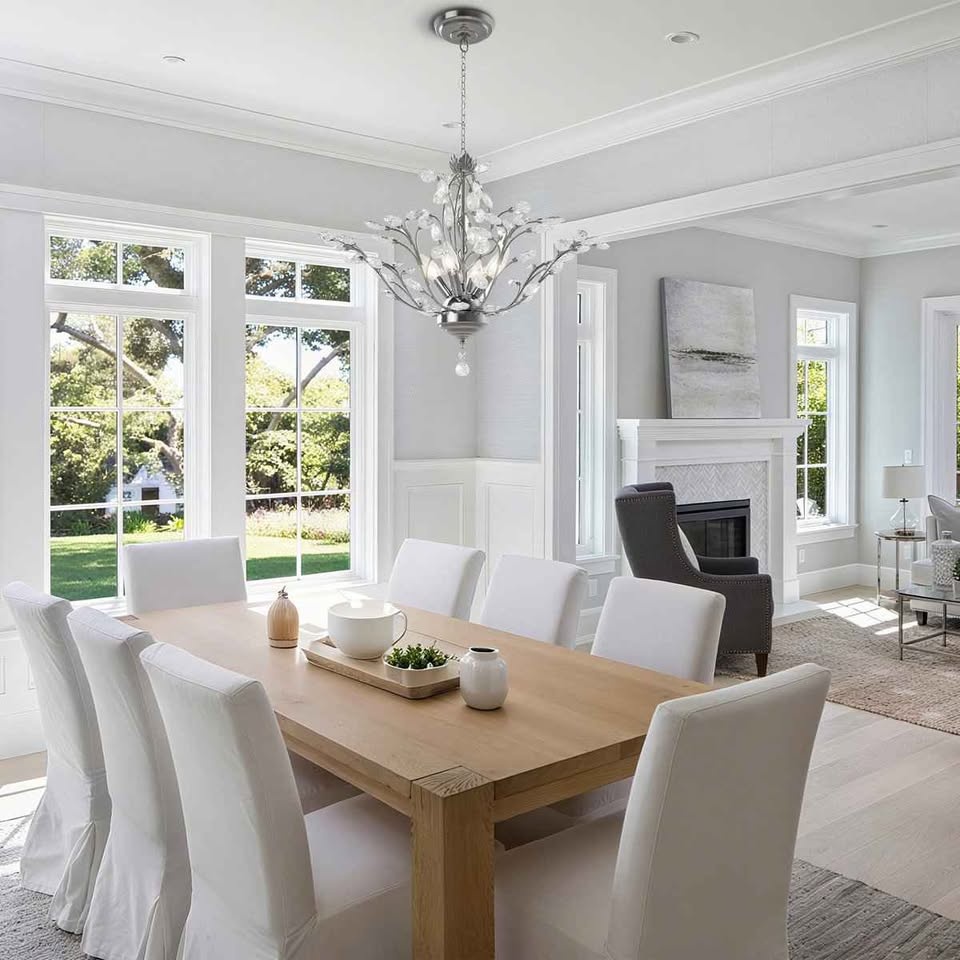 Unique Traditional 4-Light Chandelier with Darcey Crystal Detail - photo 3