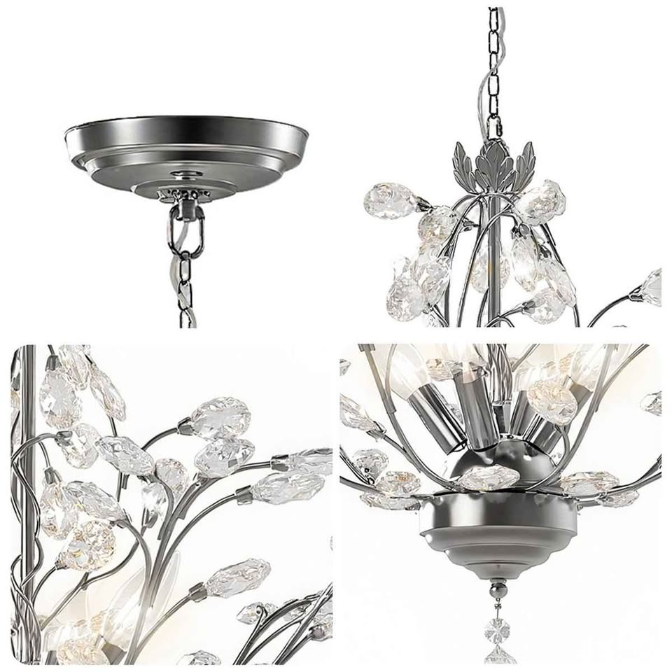 Unique Traditional 4-Light Chandelier with Darcey Crystal Detail - photo 4