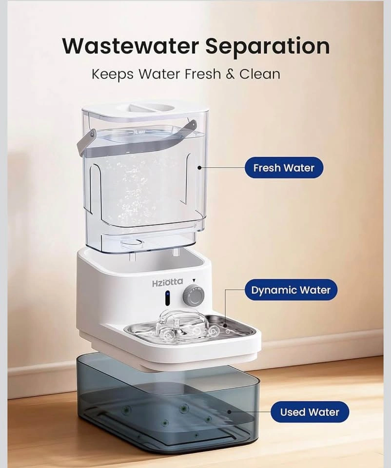 (New) Wireless Cat Fountain, No Pump, 5.7L, 30db - photo 2