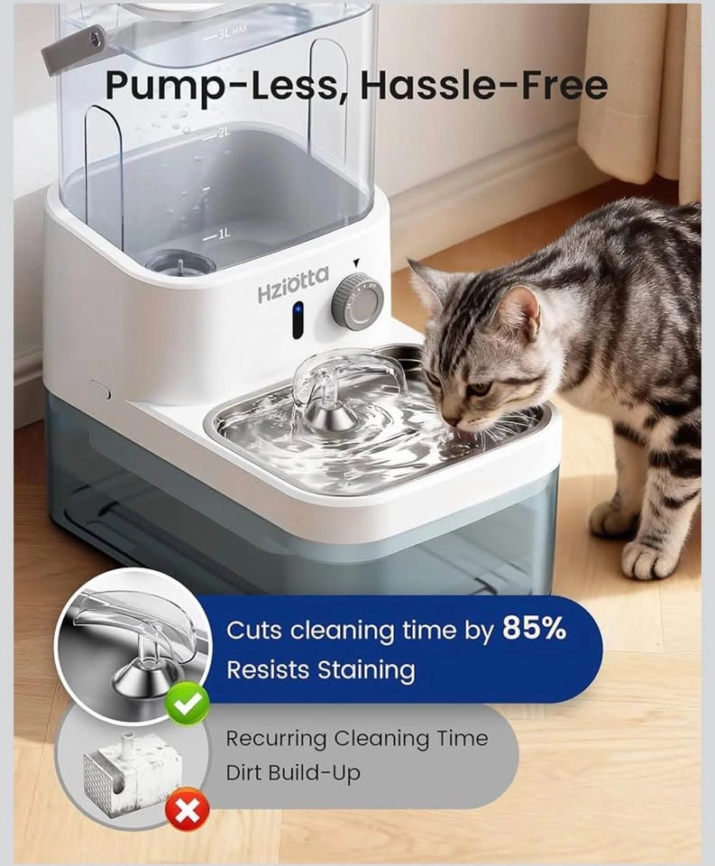 (New) Wireless Cat Fountain, No Pump, 5.7L, 30db - photo 4
