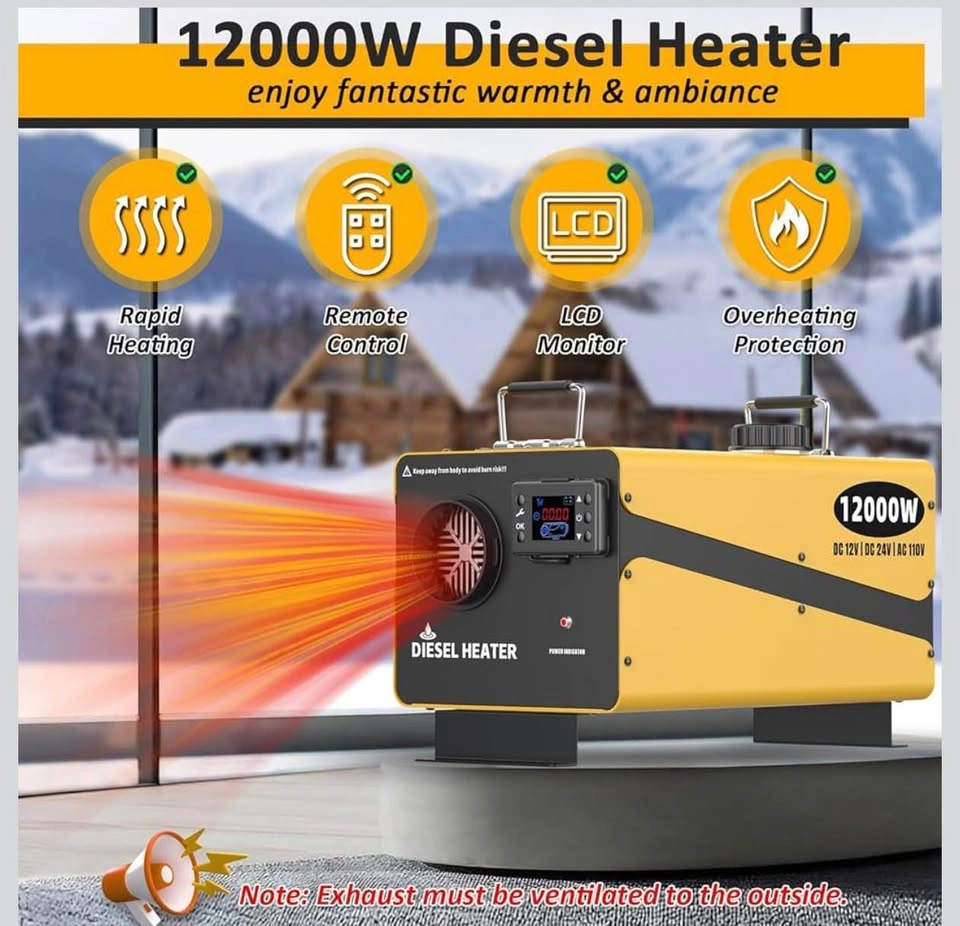 12000W Diesel Heater - 12V/24V DC & 110V AC All-in-One - photo 2