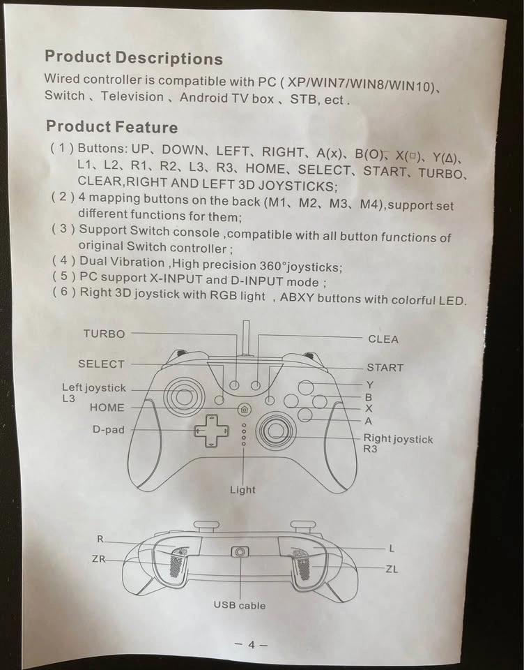 (New) Wired Controller for PC/Switch - photo 4