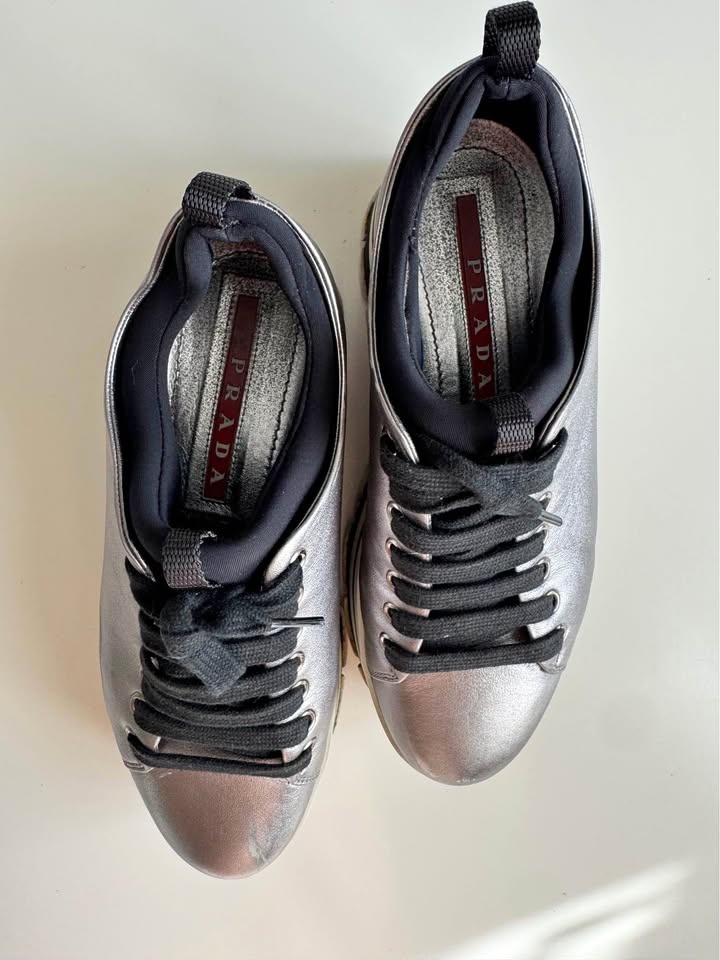 Silver platform sneakers - photo 3