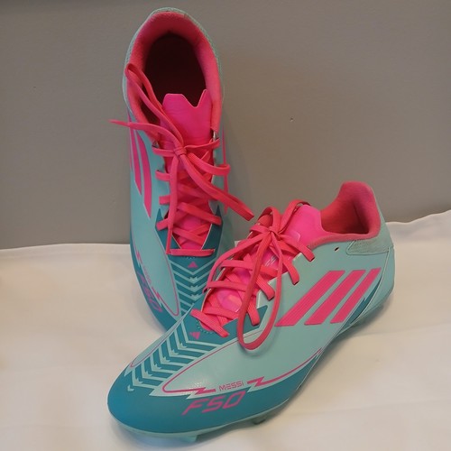 Adidas F50 League Messi Soccer Cleats Mens 9.5 Flash Aqua IH0928