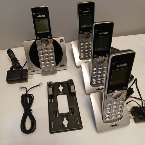 VTech CS6919-4 DECT 6.0 Cordless Phone - Silver, Black