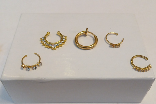 12 pcs Faux Nose Septum Rings Cuff & Clip On Fake - photo 3