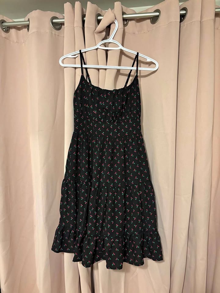 Liberty Love Cherry Print Smocked Dress S