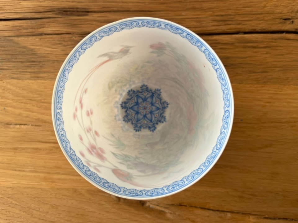 🌸 Hand-Painted Chinese Vintage Porcelain Tea Cups – Set of 4 (Or - photo 2