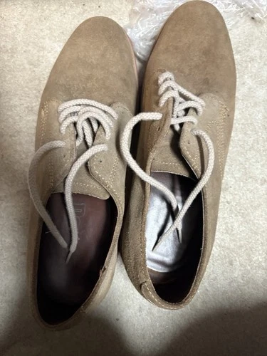 Dexter Men's Dark Beige Suede Lace-Up Casual Shoes - Size 9