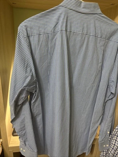 Izod Men's Blue Gingham Button-Down Shirt - photo 2