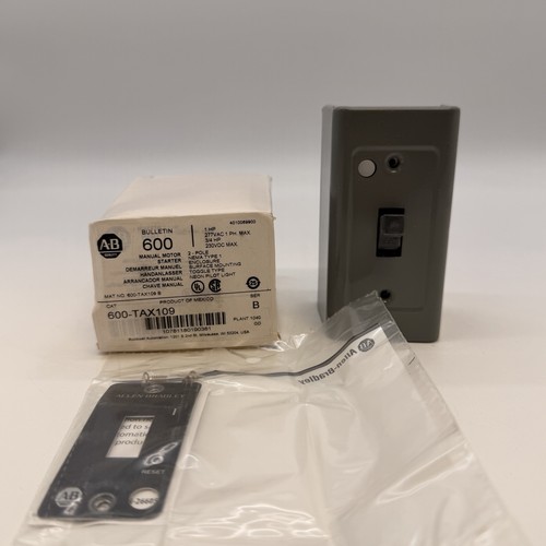 Allen-Bradley 600-TAX4 Series B Manual Motor Starter - New