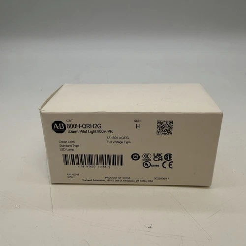 Allen-Bradley 800H-QRH2G 30mm Green Pilot Light 12-130V AC/DC LE - photo 2
