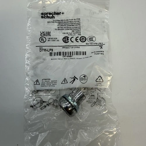 Sprecher & Schuh D7M-LF9 Illuminated Push Button (New) - photo 3