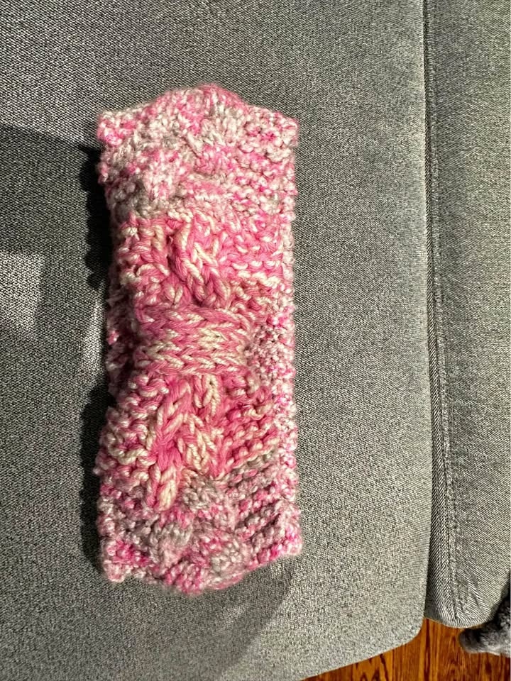 Knitted winter headband