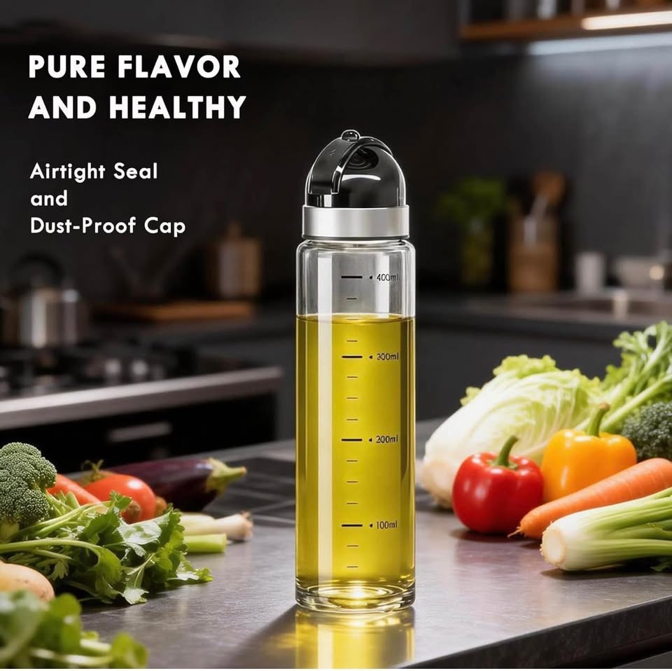 (New) Glass Oil Dispenser Bottle with No-Drip Spout - photo 5