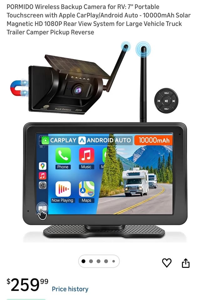(New) Wireless Backup Camera for RV: 7" Portable Touchscreen