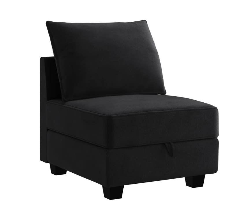 Set of Two Chairs/Love Seat - Black Velvet, Brand New - photo 2