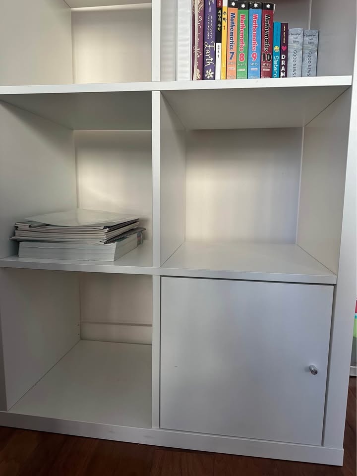 IKEA KALLAX 2x4 Shelf (White) + Door Insert – Great Condition - photo 3