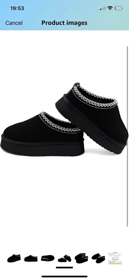 New Women's Platform Mini Snow Boots - Black & Brown