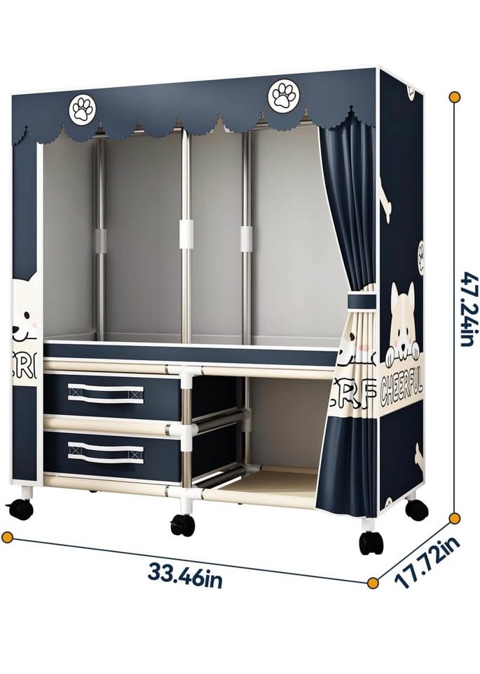 (New) Portable Rolling Wardrobe Storage Rack - photo 3