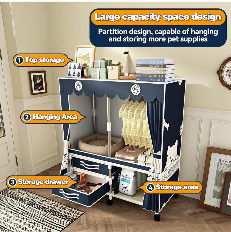 (New) Portable Rolling Wardrobe Storage Rack - photo 5